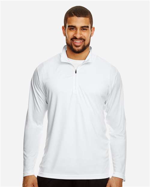 Team 365 Men's Zone Performance Quarter-Zip Pullover - TT31 White