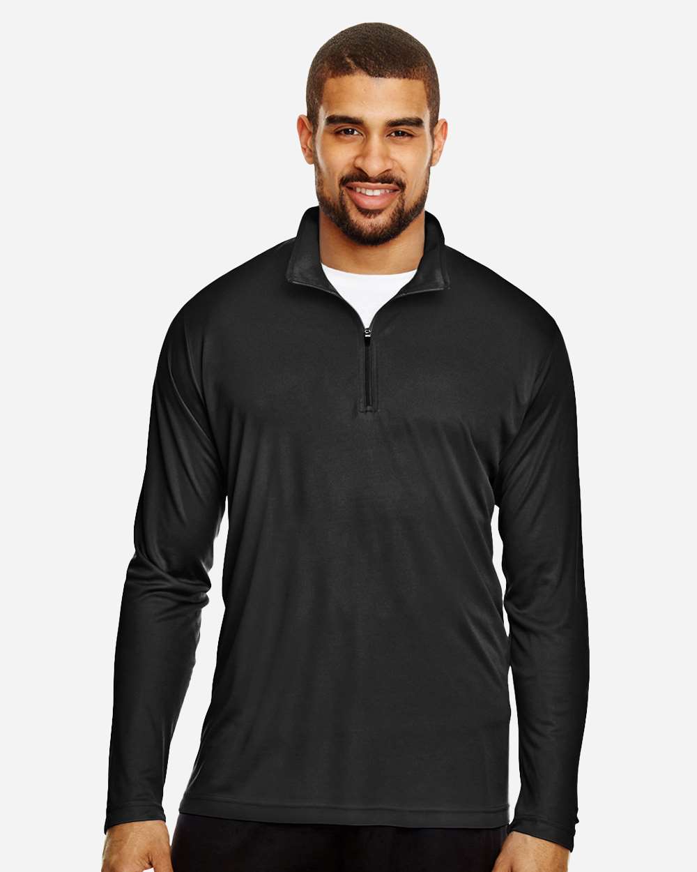 Team 365 Men's Zone Performance Quarter-Zip Pullover - TT31 Black