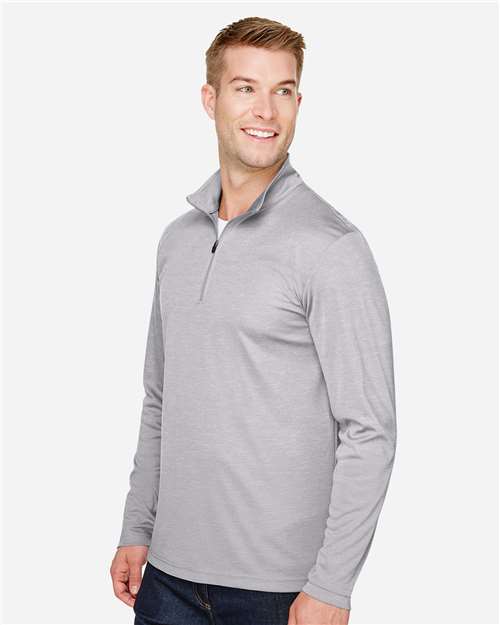 Team 365 Men's Zone Sonic Heather Performance Quarter-Zip Pullover - TT31H Athletic Heather