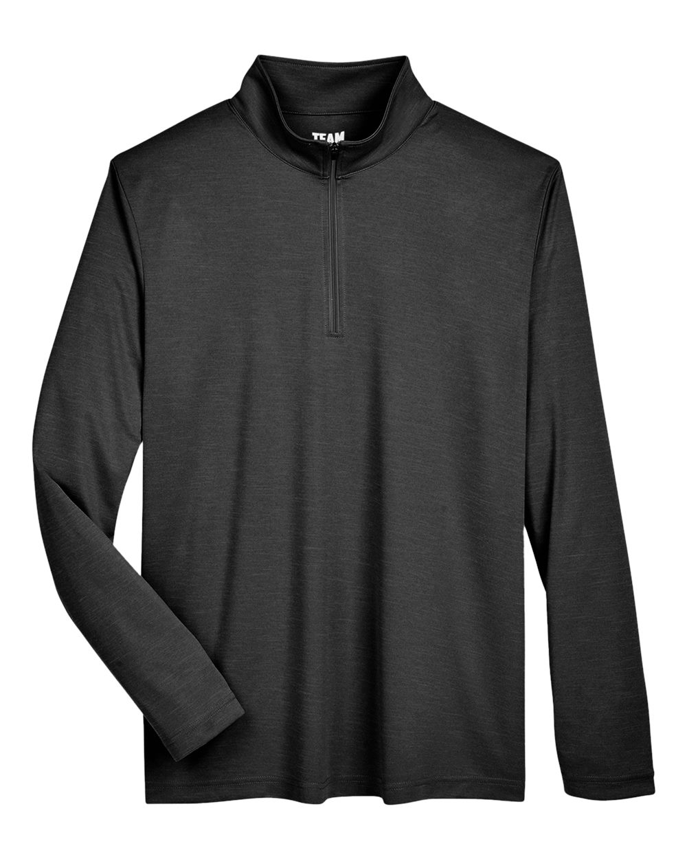 Team 365 Men's Zone Sonic Heather Performance Quarter-Zip Pullover - TT31H Black Heather