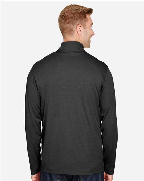 Team 365 Men's Zone Sonic Heather Performance Quarter-Zip Pullover - TT31H Black Heather