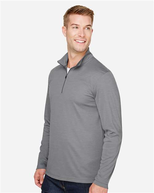 Team 365 Men's Zone Sonic Heather Performance Quarter-Zip Pullover - TT31H Dark Grey Heather