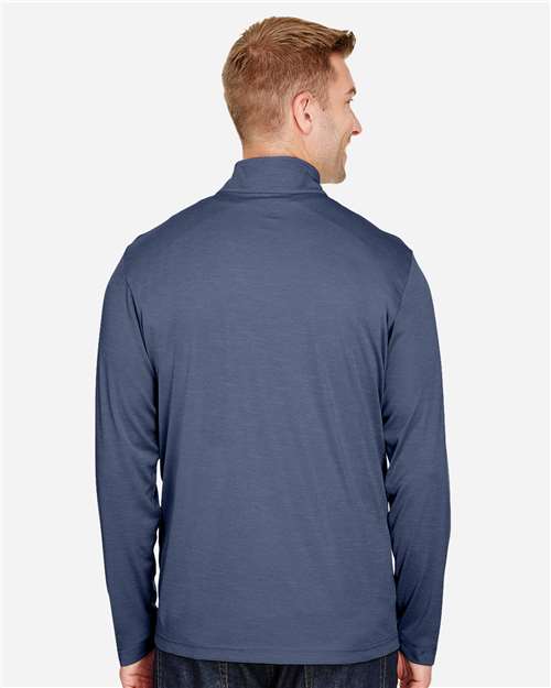 Team 365 Men's Zone Sonic Heather Performance Quarter-Zip Pullover - TT31H Sport Dark Navy Heather
