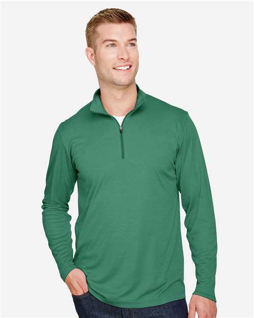 Team 365 Men's Zone Sonic Heather Performance Quarter-Zip Pullover - TT31H Sport Forest Heather