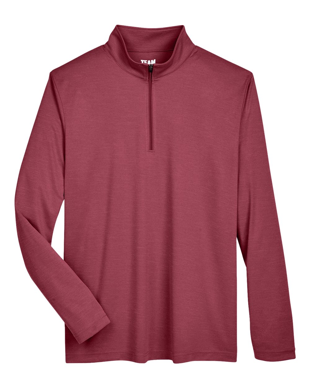 Team 365 Men's Zone Sonic Heather Performance Quarter-Zip Pullover - TT31H Sport Maroon Heather