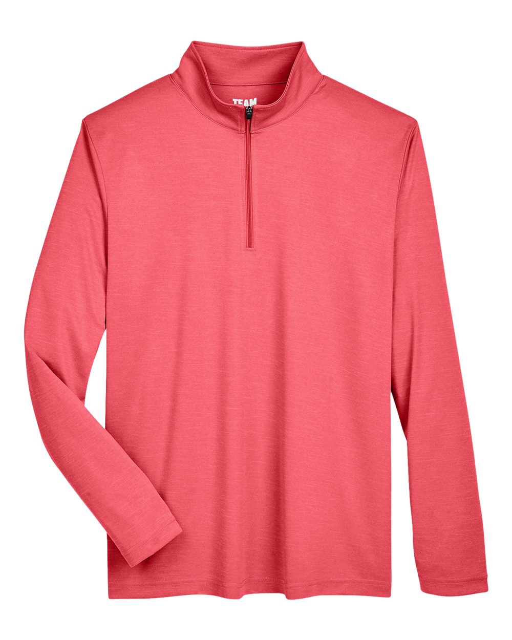 Team 365 Men's Zone Sonic Heather Performance Quarter-Zip Pullover - TT31H Sport Red Heather