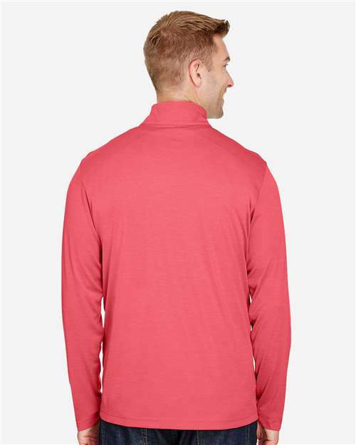 Team 365 Men's Zone Sonic Heather Performance Quarter-Zip Pullover - TT31H Sport Red Heather