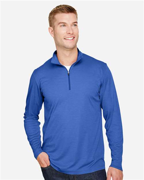 Team 365 Men's Zone Sonic Heather Performance Quarter-Zip Pullover - TT31H Sport Royal Heather