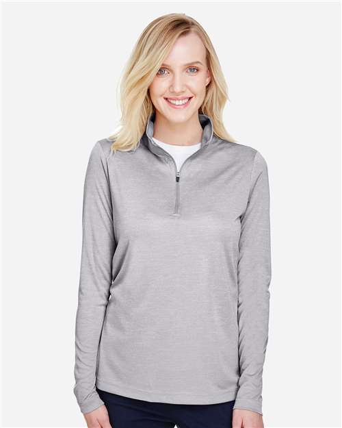 Team 365 Women's Zone Sonic Heather Performance Quarter-Zip Pullover - TT31HW Athletic Heather