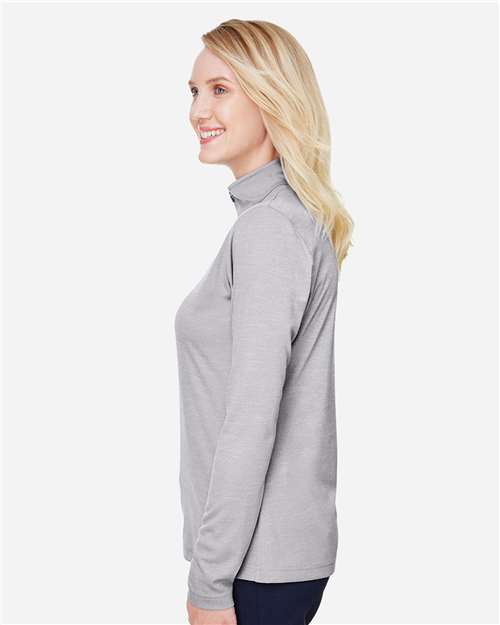 Team 365 Women's Zone Sonic Heather Performance Quarter-Zip Pullover - TT31HW Athletic Heather