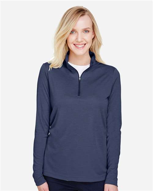 Team 365 Women's Zone Sonic Heather Performance Quarter-Zip Pullover - TT31HW Sport Dark Navy Heather