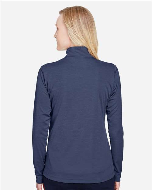 Team 365 Women's Zone Sonic Heather Performance Quarter-Zip Pullover - TT31HW Sport Dark Navy Heather