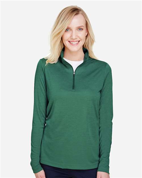 Team 365 Women's Zone Sonic Heather Performance Quarter-Zip Pullover - TT31HW Sport Forest Heather