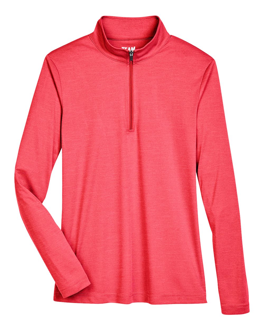 Team 365 Women's Zone Sonic Heather Performance Quarter-Zip Pullover - TT31HW Sport Red Heather