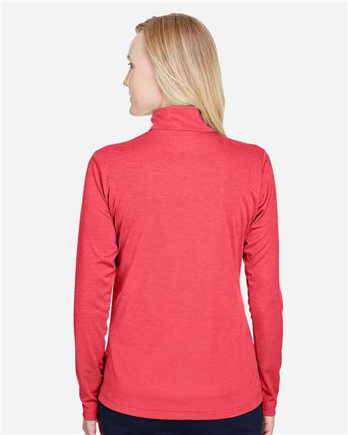 Team 365 Women's Zone Sonic Heather Performance Quarter-Zip Pullover - TT31HW Sport Red Heather