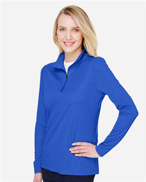 Team 365 Women's Zone Sonic Heather Performance Quarter-Zip Pullover - TT31HW Sport Royal Heather