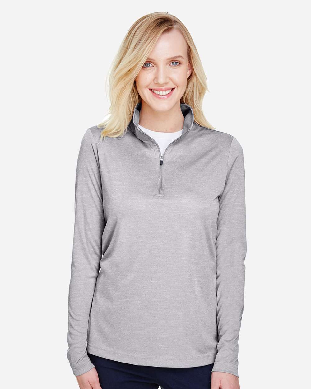 Team 365 Women's Zone Sonic Heather Performance Quarter-Zip Pullover - TT31HW Athletic Heather