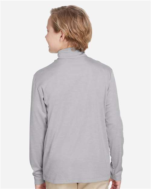 Team 365 Youth Zone Sonic Heather Performance Quarter-Zip Pullolver - TT31HY Athletic Heather