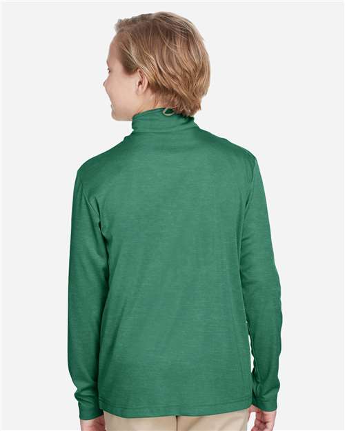 Team 365 Youth Zone Sonic Heather Performance Quarter-Zip Pullolver - TT31HY Sport Forest Heather