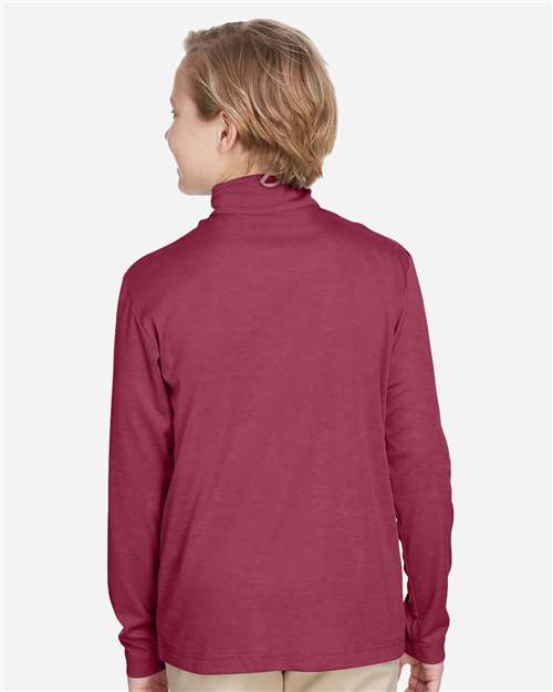 Team 365 Youth Zone Sonic Heather Performance Quarter-Zip Pullolver - TT31HY Sport Maroon Heather