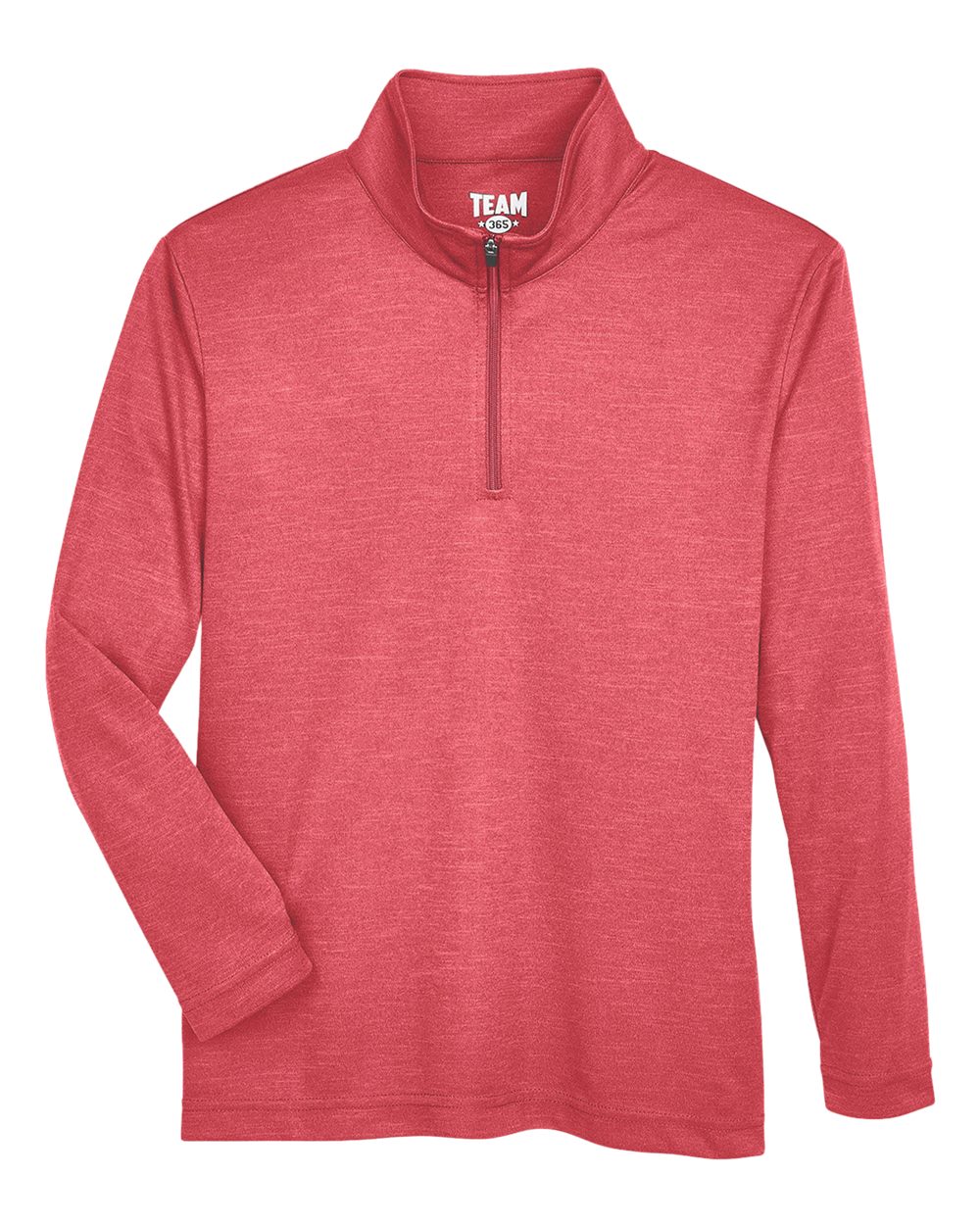 Team 365 Youth Zone Sonic Heather Performance Quarter-Zip Pullolver - TT31HY Sport Red Heather