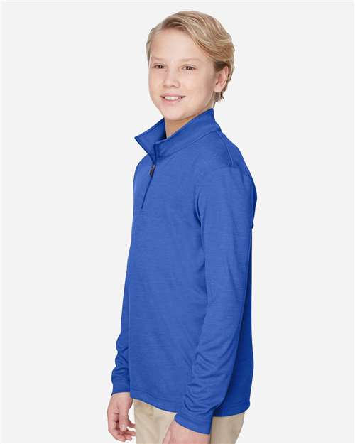 Team 365 Youth Zone Sonic Heather Performance Quarter-Zip Pullolver - TT31HY Sport Royal Heather