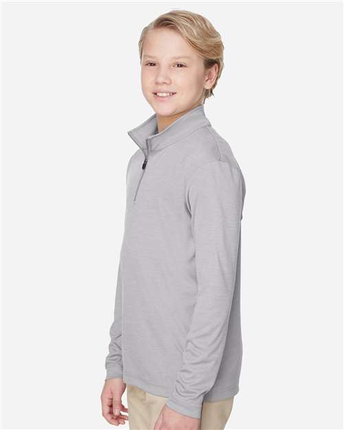 Team 365 Youth Zone Sonic Heather Performance Quarter-Zip Pullover - TT31HY Athletic Heather