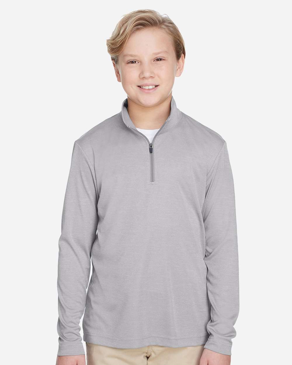 Team 365 Youth Zone Sonic Heather Performance Quarter-Zip Pullover - TT31HY Athletic Heather