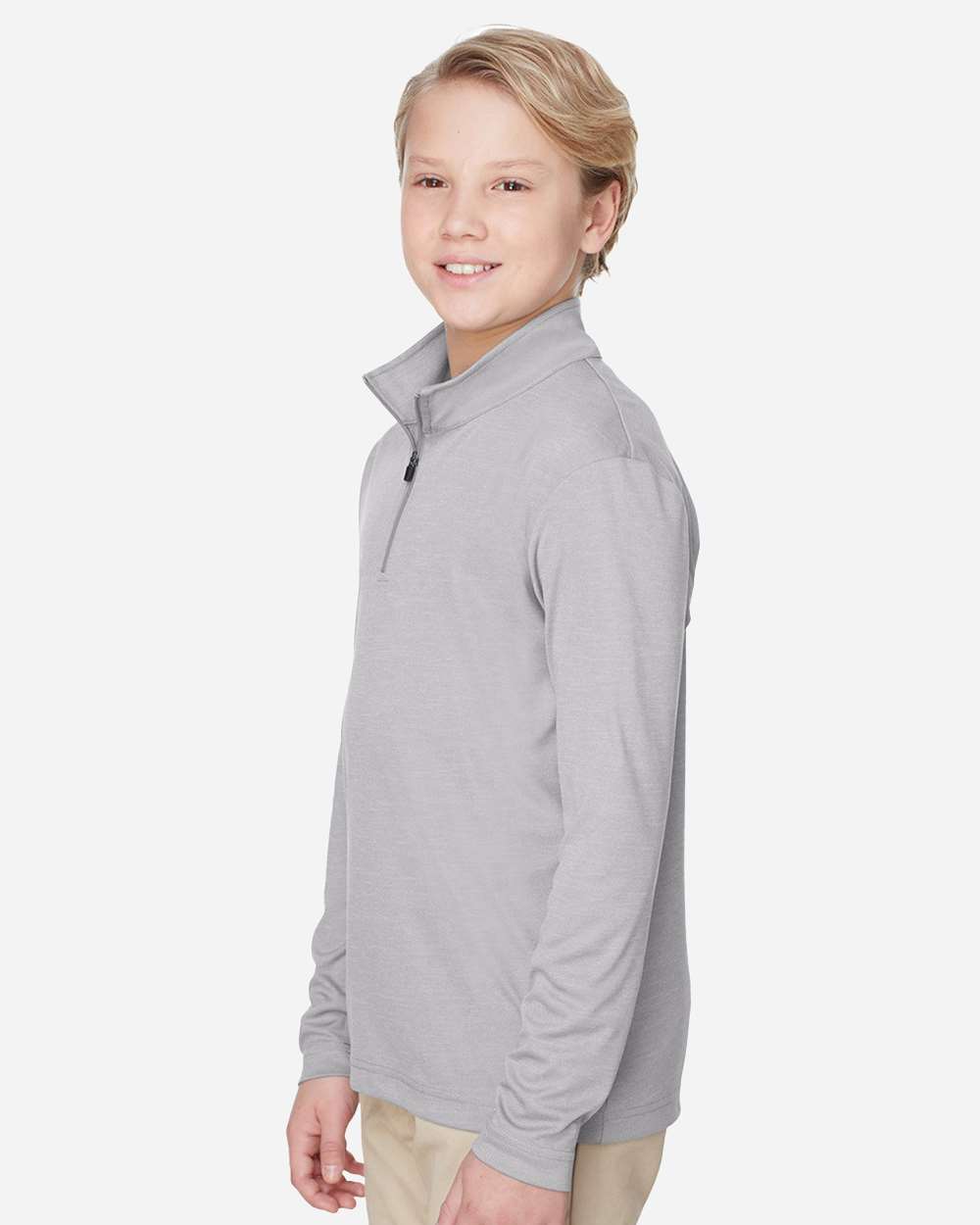Team 365 Youth Zone Sonic Heather Performance Quarter-Zip Pullover - TT31HY Athletic Heather