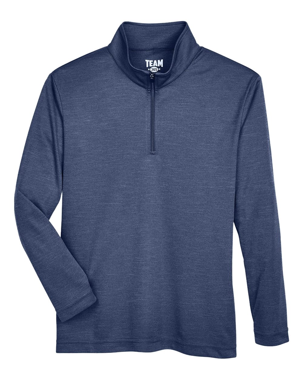 Team 365 Youth Zone Sonic Heather Performance Quarter-Zip Pullover - TT31HY Sport Dark Navy Heather