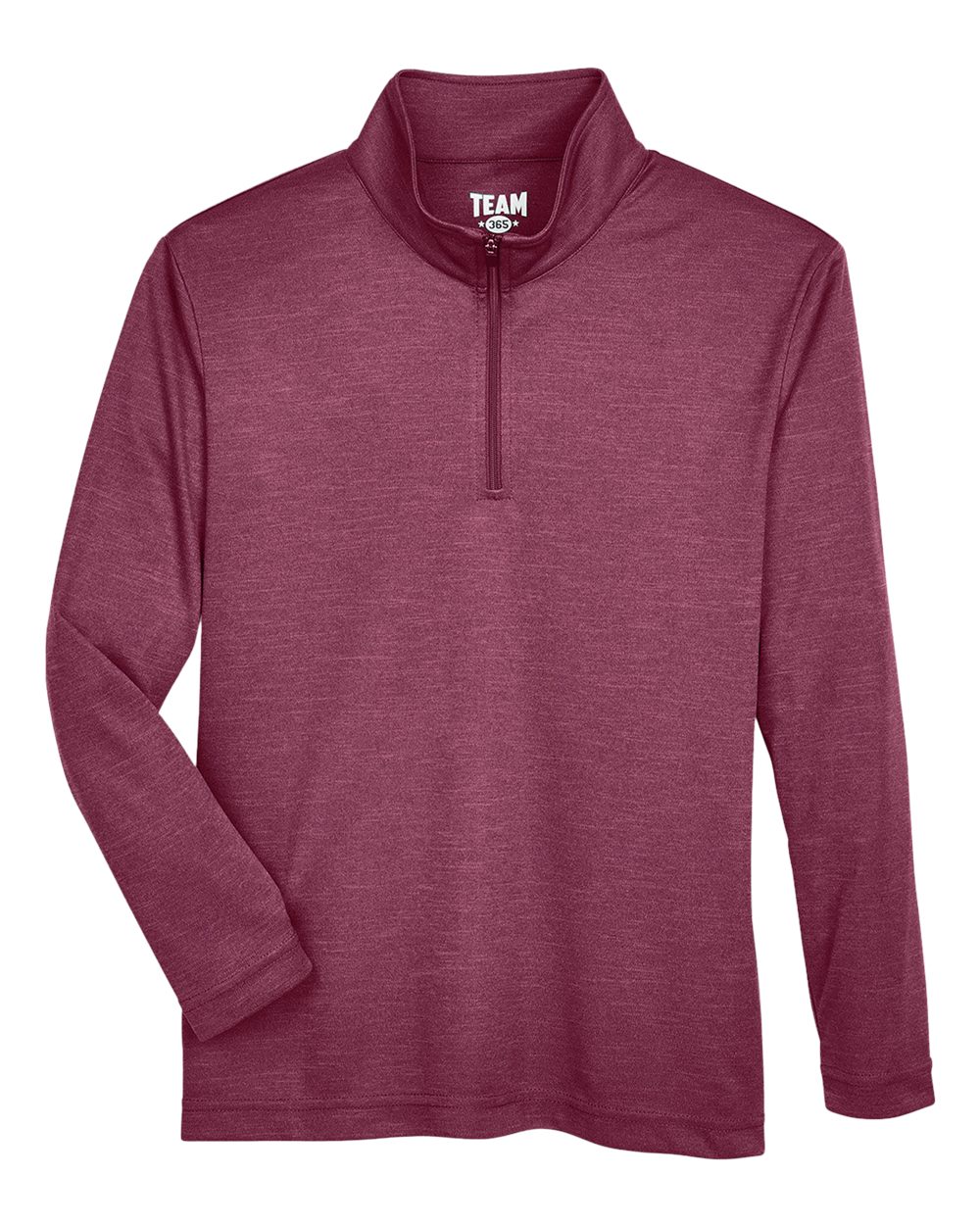 Team 365 Youth Zone Sonic Heather Performance Quarter-Zip Pullover - TT31HY Sport Maroon Heather