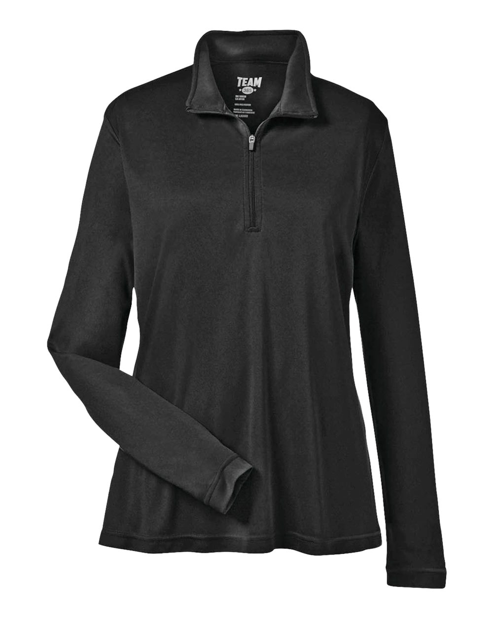 Team 365 Women's Zone Performance Quarter-Zip Pullover - TT31W Black