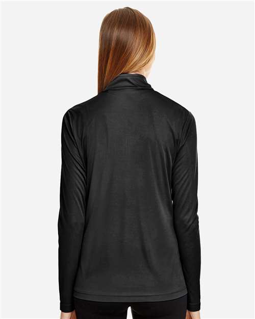 Team 365 Women's Zone Performance Quarter-Zip Pullover - TT31W Black