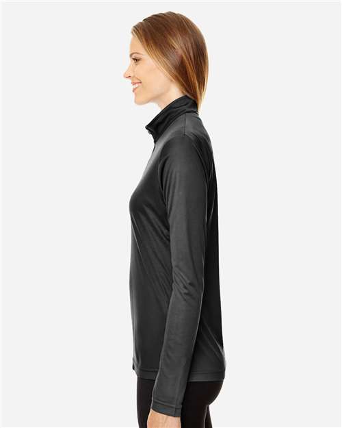 Team 365 Women's Zone Performance Quarter-Zip Pullover - TT31W Black