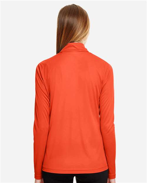 Team 365 Women's Zone Performance Quarter-Zip Pullover - TT31W Sport Orange