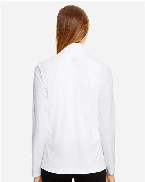 Team 365 Women's Zone Performance Quarter-Zip Pullover - TT31W White