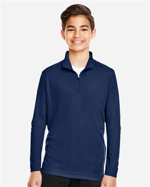 Team 365 Youth Zone Performance Quarter-Zip Pullover - TT31Y Sport Dark Navy