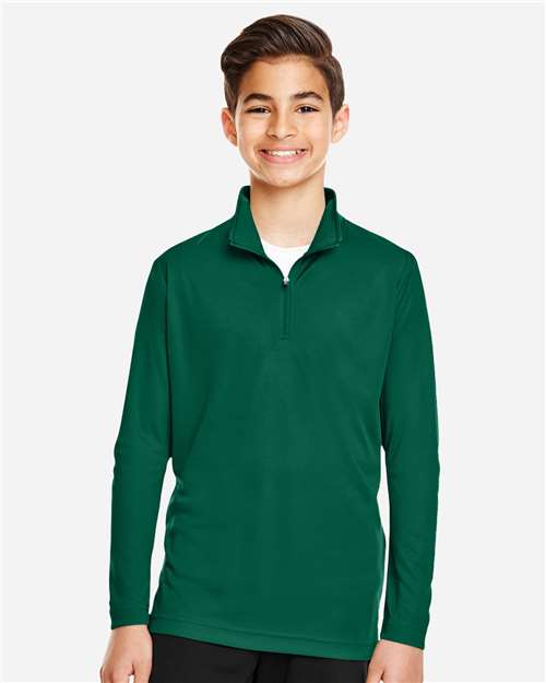 Team 365 Youth Zone Performance Quarter-Zip Pullover - TT31Y Sport Forest