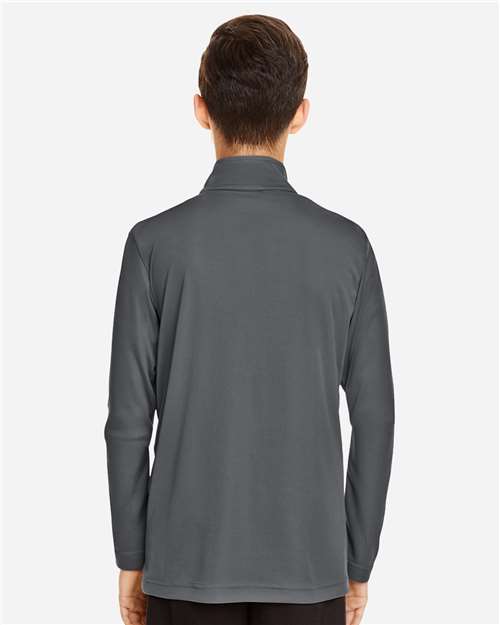 Team 365 Youth Zone Performance Quarter-Zip Pullover - TT31Y Sport Graphite