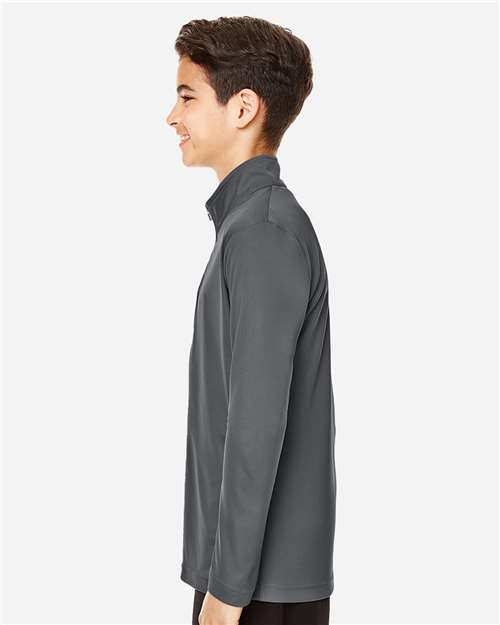 Team 365 Youth Zone Performance Quarter-Zip Pullover - TT31Y Sport Graphite
