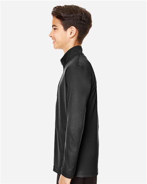 Team 365 Youth Zone Performance Quarter-Zip Pullover - TT31Y Black