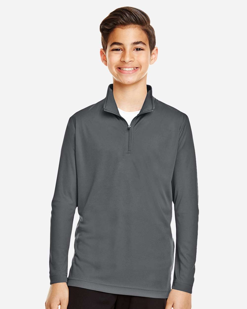 Team 365 Youth Zone Performance Quarter-Zip Pullover - TT31Y Sport Graphite