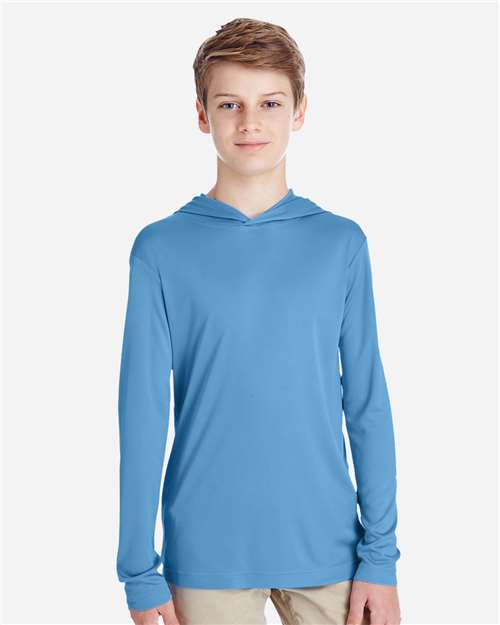 Team 365 Youth Zone Performance Hooded T-Shirt - TT41Y Sport Light Blue