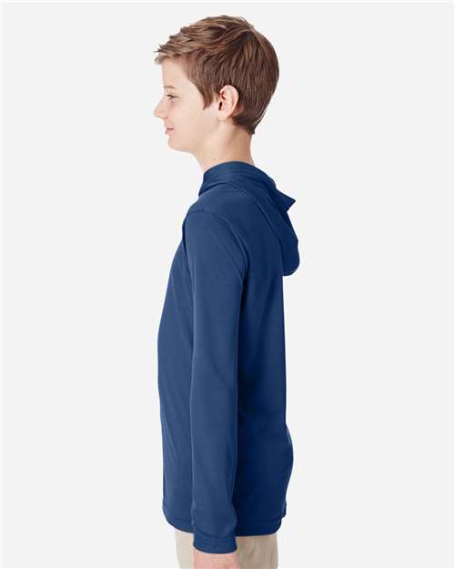 Team 365 Youth Zone Performance Hooded T-Shirt - TT41Y Sport Dark Navy