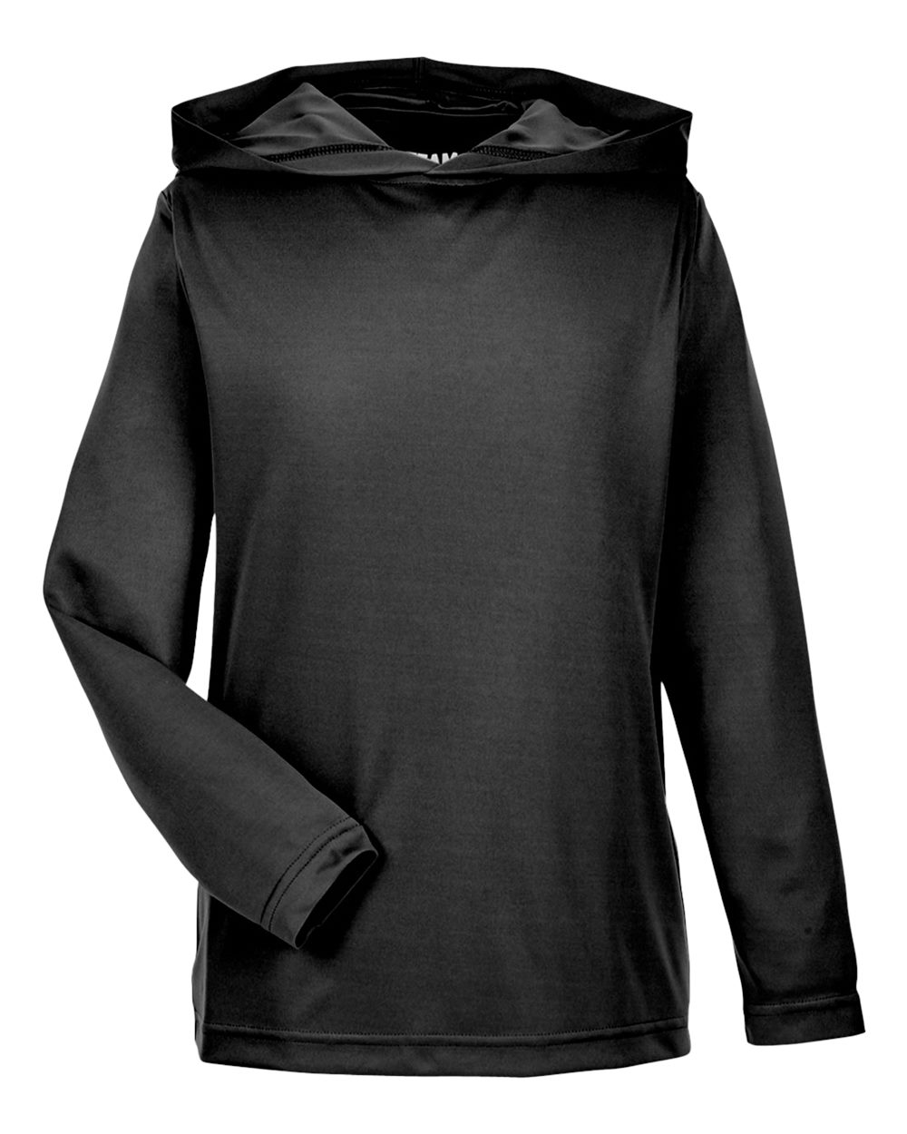 Team 365 Youth Zone Performance Hooded Long Sleeve T-Shirt - TT41Y Black
