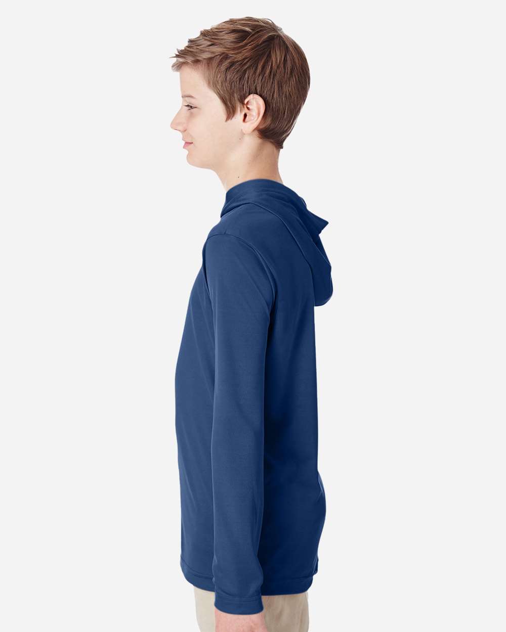 Team 365 Youth Zone Performance Hooded Long Sleeve T-Shirt - TT41Y Sport Dark Navy