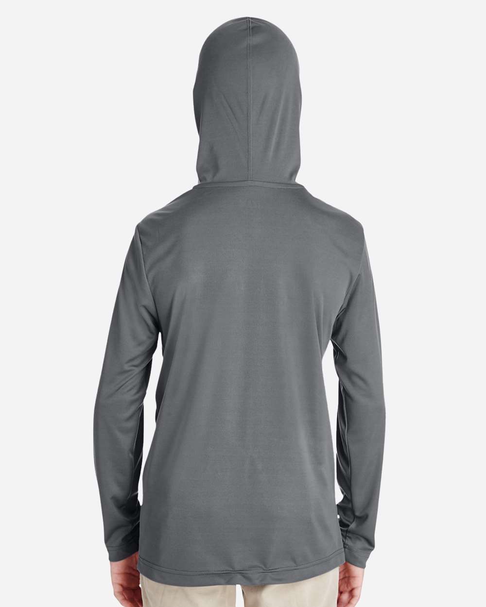 Team 365 Youth Zone Performance Hooded Long Sleeve T-Shirt - TT41Y Sport Graphite