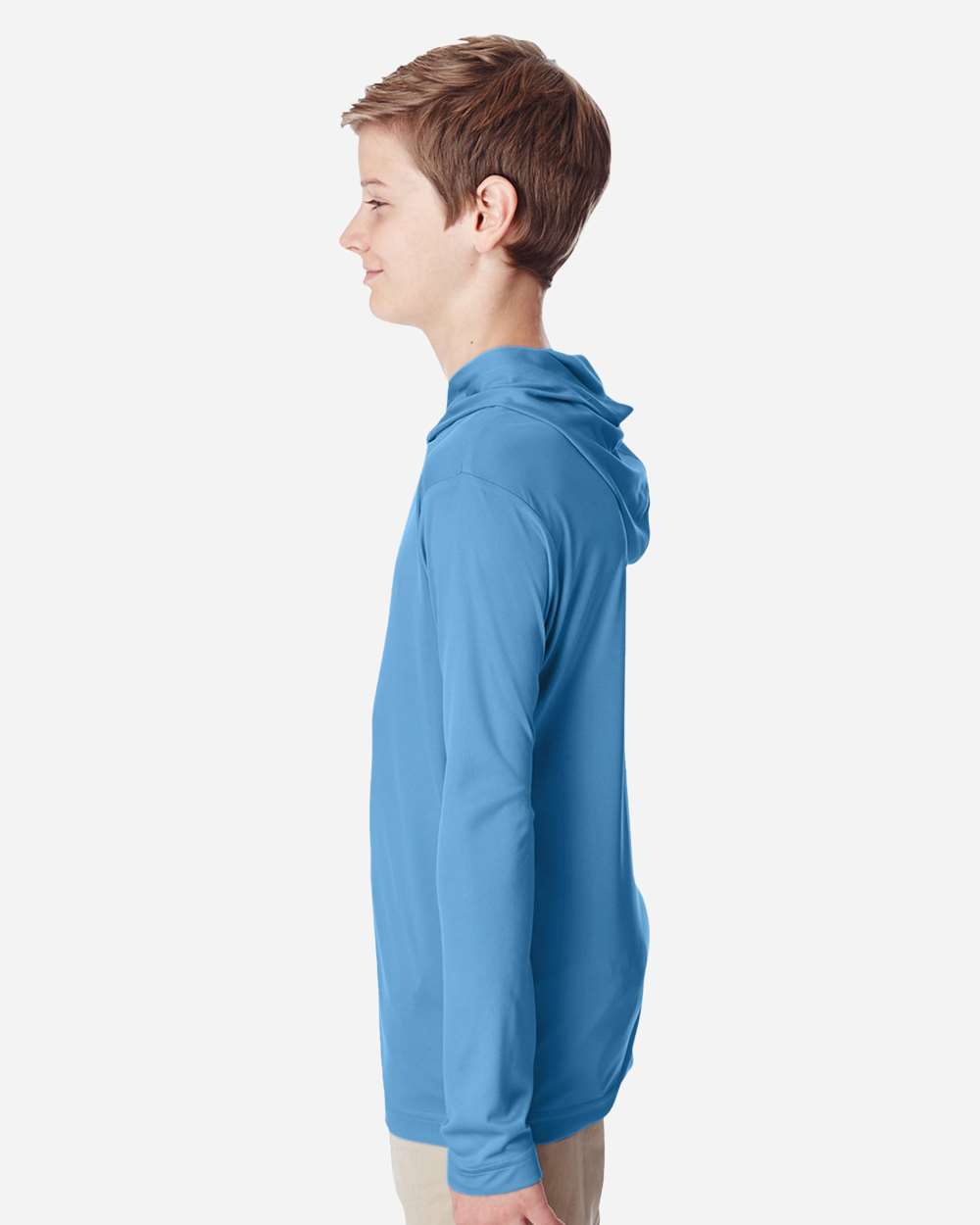 Team 365 Youth Zone Performance Hooded Long Sleeve T-Shirt - TT41Y Sport Light Blue