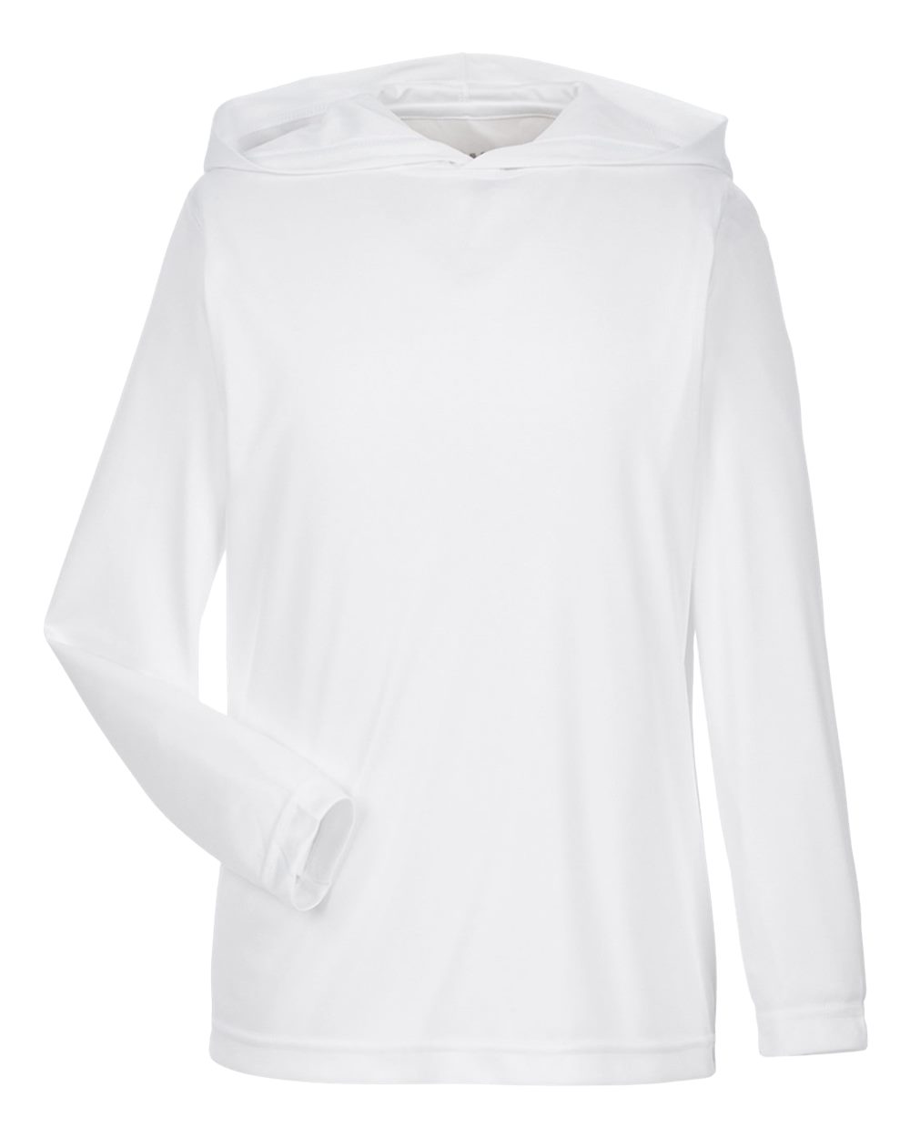 Team 365 Youth Zone Performance Hooded Long Sleeve T-Shirt - TT41Y White