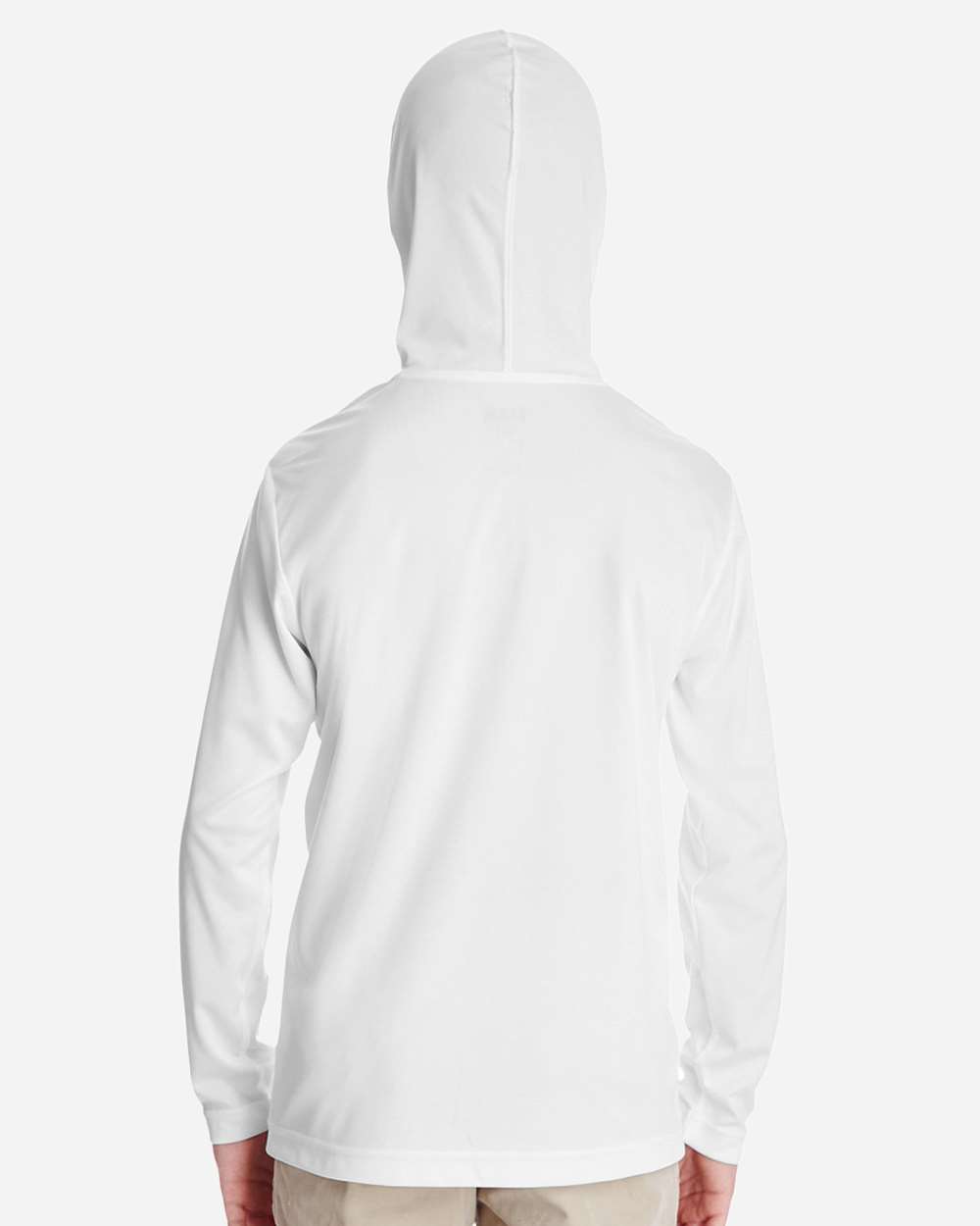 Team 365 Youth Zone Performance Hooded Long Sleeve T-Shirt - TT41Y White